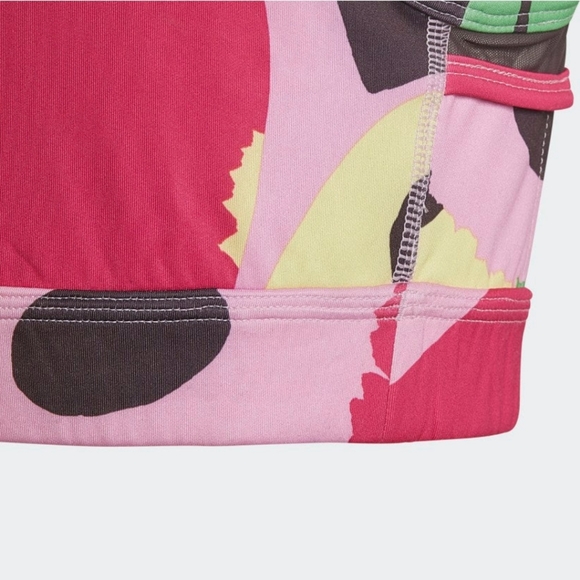 NWT Marimekko Believe This Aeroready Training Floral Print Bra Adidas Collab Kid - Picture 4 of 4